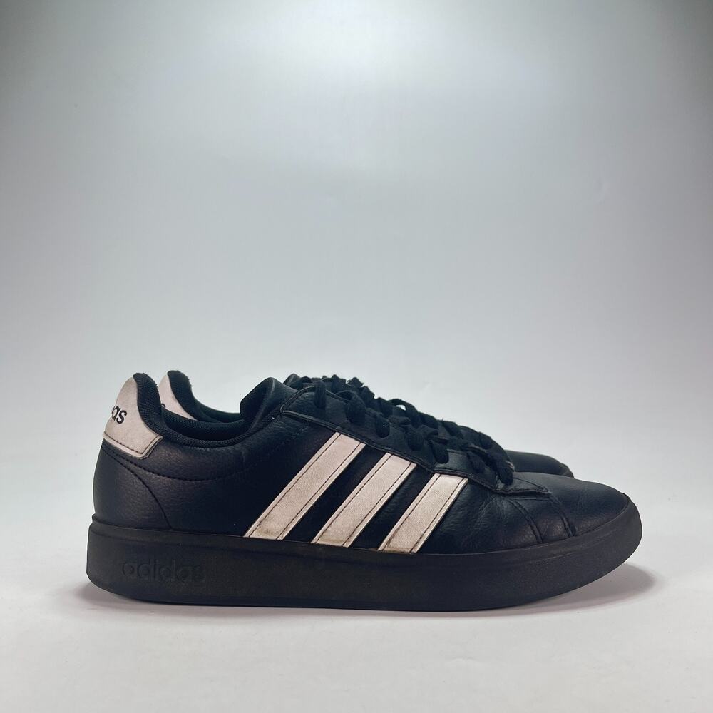 adidas Grand Court Base 2.0 Core Black White Low Top Sneakers Women's Size 8.5